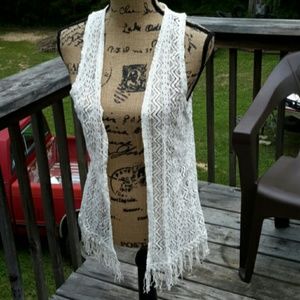 Sequin Hearts Girls new with tags lace vest 16